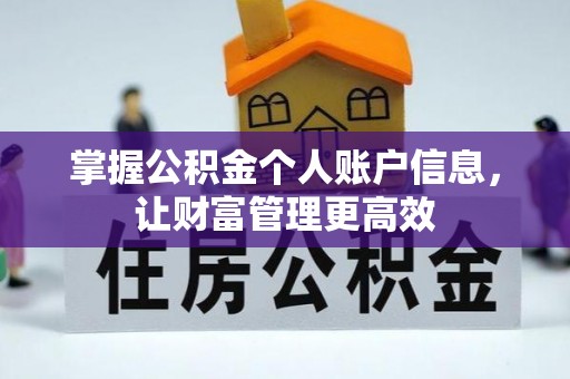 乌丘掌握公积金个人账户信息，让财富管理更高效